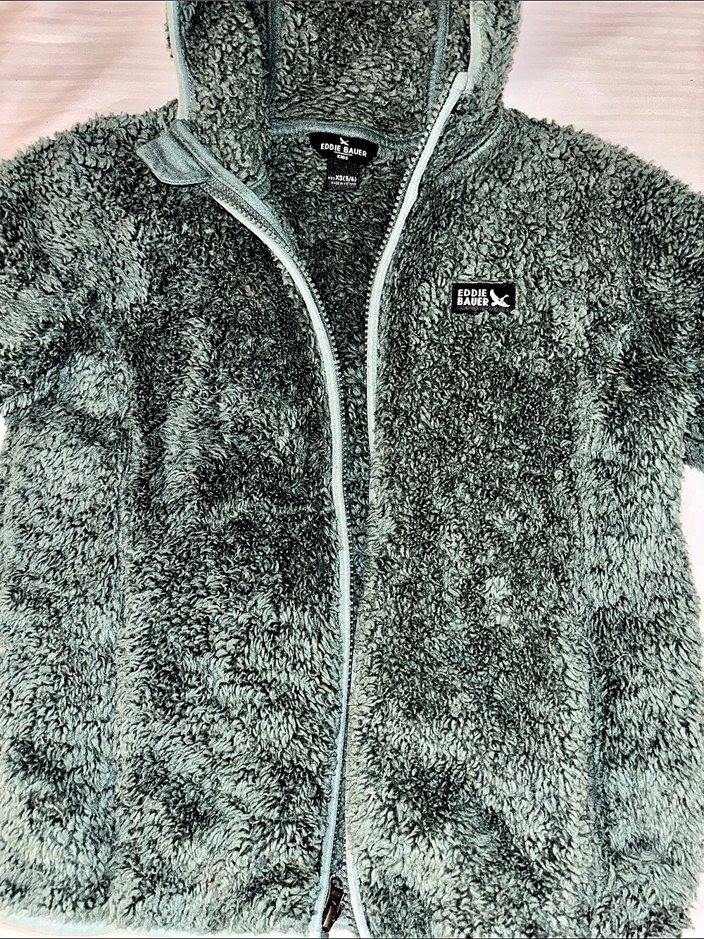 Eddie Bauer Kids Fleece Hoodie Green XS (5/6)